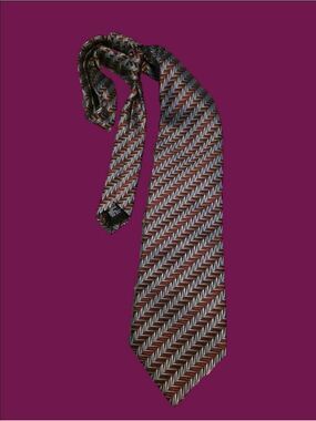 4/$67 Deal! Bellissimo Silk Chevron-Striped Men's Tie